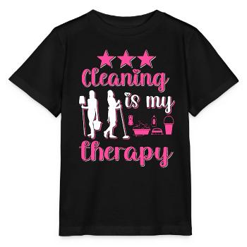 Femme de ménage Nettoyeuse - T-shirt bio MINI CREATOR Stanley/Stella Enfant - noir - Devant - Mikhail (115cm)