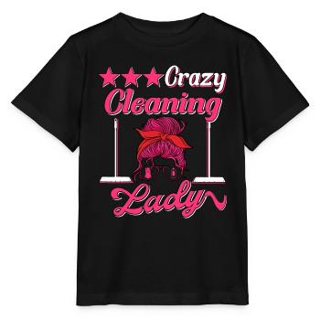 Femme de ménage Nettoyeuse - T-shirt bio MINI CREATOR Stanley/Stella Enfant - noir - Devant - Mikhail (115cm)