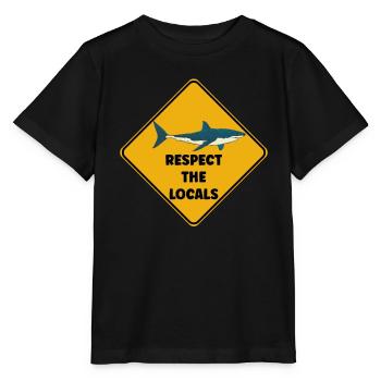 Warnschild Taucher - Respektiere die Einheimischen - Stanley/Stella Kinder T-Shirt MINI CREATOR  - Schwarz - Vorne - Mikhail (115cm)