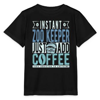 Café gardien d’animaux disant - T-shirt bio MINI CREATOR Stanley/Stella Enfant - noir - Devant - Mikhail (115cm)