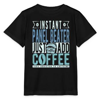 Panel Racket Coffee Saying - Stanley/Stella MINI CREATOR Kids’ T-Shirt - black - Front - Mikhail (115cm)