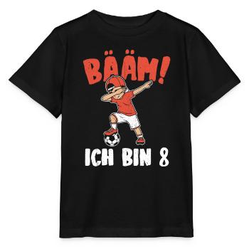 BÄÄM Ich bin 8 Dabbing Geburtstagsshirt 8 Jahre Ju - Stanley/Stella Kinder T-Shirt MINI CREATOR  - Schwarz - Vorne - Mikhail (115cm)
