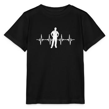 Doctor Heartbeat Heart Pulse Gift idea - Stanley/Stella Kinder T-Shirt MINI CREATOR  - Schwarz - Vorne - Mikhail (115cm)