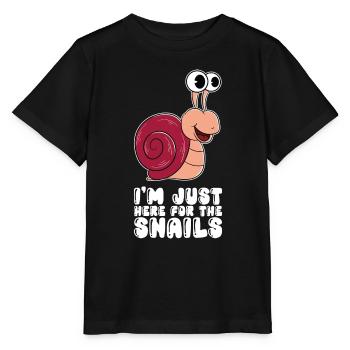 Je ne suis là que pour les escargots - T-shirt bio MINI CREATOR Stanley/Stella Enfant - noir - Devant - Mikhail (115cm)