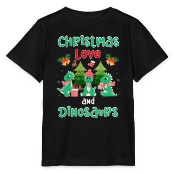 This Boy Loves Dinosaur Kids Boy Boy Dino - Stanley/Stella MINI CREATOR Kids’ T-Shirt - black - Front - Mikhail (115cm)