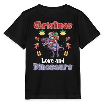 This Boy Loves Dinosaur Kids Boy Boy Dino - Stanley/Stella MINI CREATOR Kids’ T-Shirt - black - Front - Mikhail (115cm)