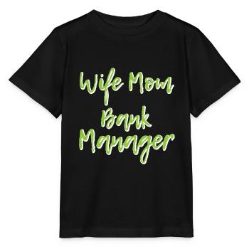 Épouse Maman Directeur de banque 4 - T-shirt bio MINI CREATOR Stanley/Stella Enfant - noir - Devant - Mikhail (115cm)