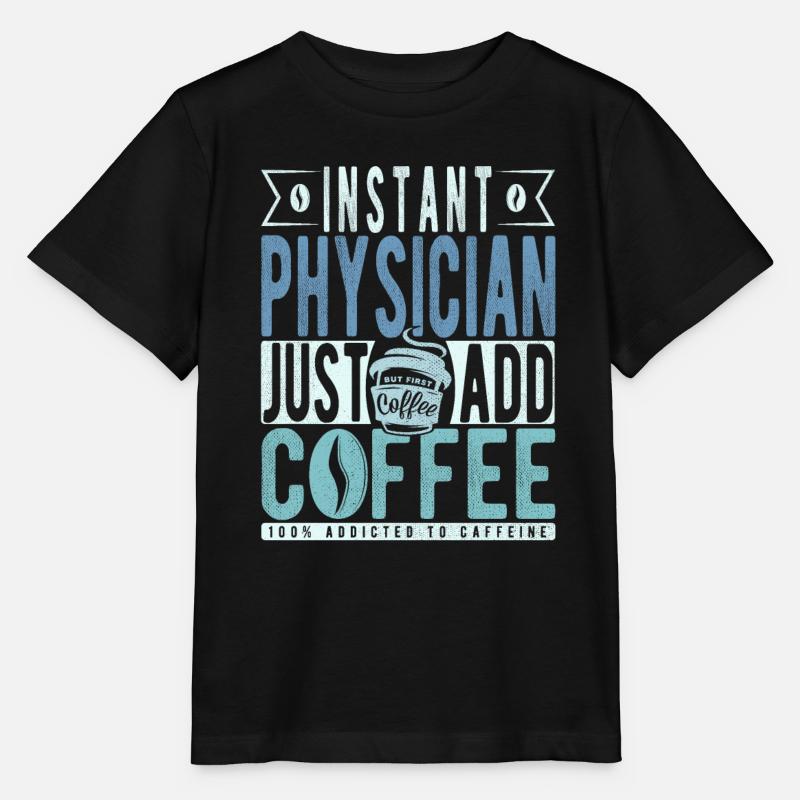 Arzt Kaffee Spruch - Stanley/Stella Kinder T-Shirt MINI CREATOR  - Schwarz