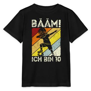 BÄÄM Ich bin 10 Dabbing Geburtstagsshirt 10 Jahre - Stanley/Stella Kinder T-Shirt MINI CREATOR  - Schwarz - Vorne - Mikhail (115cm)