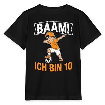 BÄÄM Ich bin 10 Dabbing Geburtstagsshirt 10 Jahre - Stanley/Stella Kinder T-Shirt MINI CREATOR  - Schwarz - Vorne - Mikhail (115cm)