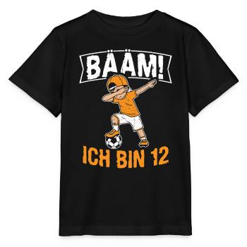 BÄÄM Ich bin 12 Dabbing Geburtstagsshirt 12 Jahre - Stanley/Stella Kinder T-Shirt MINI CREATOR  - Schwarz - Vorne - Mikhail (115cm)