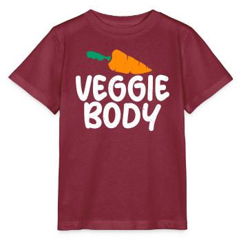 Vegetable Lover Vegetarian Gifts - Stanley/Stella MINI CREATOR Kids’ T-Shirt - burgundy - Front - Kain (125cm)