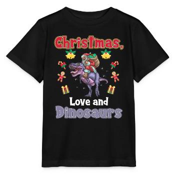 This Boy Loves Dinosaur Kids Boy Boy Dino - Stanley/Stella MINI CREATOR Kids’ T-Shirt - black - Front - Mikhail (115cm)