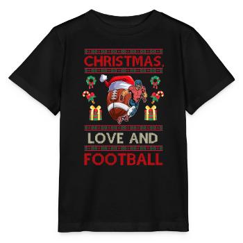College Football Spieler Team Weihnachten Liebe - Stanley/Stella Kinder T-Shirt MINI CREATOR  - Schwarz - Vorne - Mikhail (115cm)