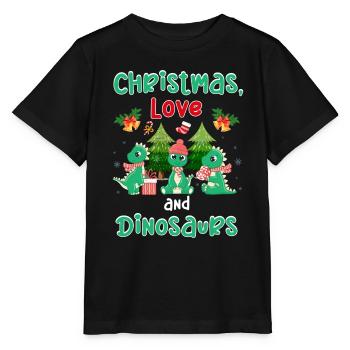 This Boy Loves Dinosaur Kids Boy Boy Dino - Stanley/Stella MINI CREATOR Kids’ T-Shirt - black - Front - Mikhail (115cm)