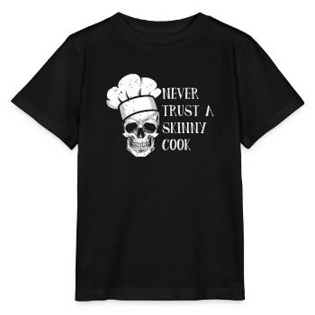 Never trust a skinny cook - Stanley/Stella MINI CREATOR Kids’ T-Shirt - black - Front - Mikhail (115cm)