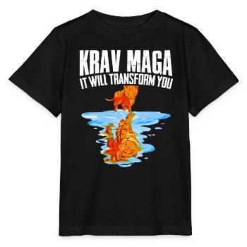 Krav Maga Apparel Israélien Self - T-shirt bio MINI CREATOR Stanley/Stella Enfant - noir - Devant - Mikhail (115cm)