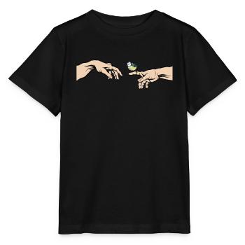 Mésange bleue Oiseau de l'année Mésange bleue - T-shirt bio MINI CREATOR Stanley/Stella Enfant - noir - Devant - Mikhail (115cm)