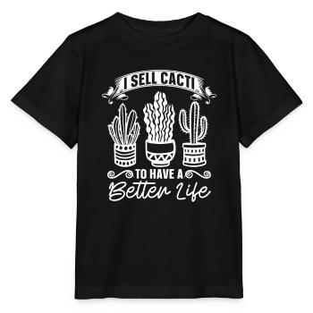 Cactus Jardin Cactus - T-shirt bio MINI CREATOR Stanley/Stella Enfant - noir - Devant - Mikhail (115cm)