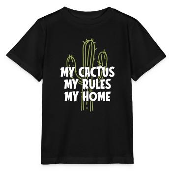 Cactus Jardin Cactus - T-shirt bio MINI CREATOR Stanley/Stella Enfant - noir - Devant - Mikhail (115cm)