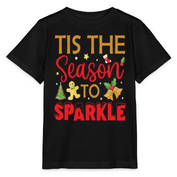 C’est la saison pour étinceler Noël - T-shirt bio MINI CREATOR Stanley/Stella Enfant - noir - Devant - Mikhail (115cm)
