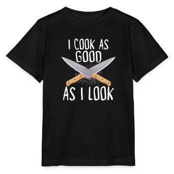 Chef Cook Kitchen Restaurant Knives Cookout - Stanley/Stella MINI CREATOR Kids’ T-Shirt - black - Front - Mikhail (115cm)