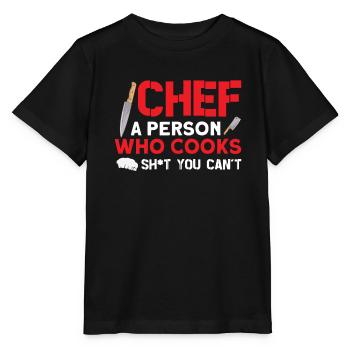 Chef Cook Kitchen Restaurant Knives Cookout - Stanley/Stella MINI CREATOR Kids’ T-Shirt - black - Front - Mikhail (115cm)