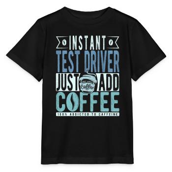 Dicton café du pilote d’essai - T-shirt bio MINI CREATOR Stanley/Stella Enfant - noir - Devant - Mikhail (115cm)