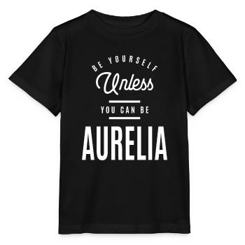Aurelia Personalized Name - Stanley/Stella MINI CREATOR Kids’ T-Shirt - black - Front - Mikhail (115cm)
