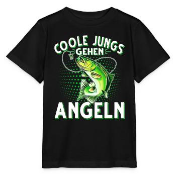 Coole Jungs Gehen Angeln Fischen Angler - Stanley/Stella Kinder T-Shirt MINI CREATOR  - Schwarz - Vorne - Mikhail (115cm)