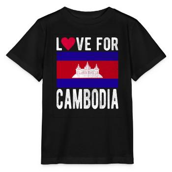 Cambodge Souvenir - T-shirt bio MINI CREATOR Stanley/Stella Enfant - noir - Devant - Mikhail (115cm)