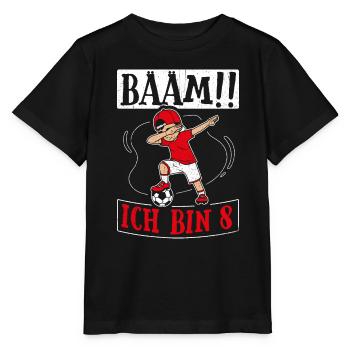 BÄÄM Ich bin 8 Dabbing Geburtstagsshirt 8 Jahre Ju - Stanley/Stella Kinder T-Shirt MINI CREATOR  - Schwarz - Vorne - Mikhail (115cm)
