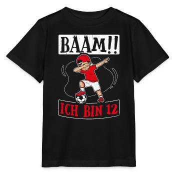 BÄÄM Ich bin 12 Dabbing Geburtstagsshirt 12 Jahre - Stanley/Stella Kinder T-Shirt MINI CREATOR  - Schwarz - Vorne - Mikhail (115cm)