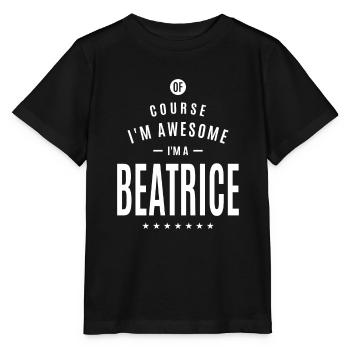 Beatrice Personalized Name - Stanley/Stella MINI CREATOR Kids’ T-Shirt - black - Front - Mikhail (115cm)