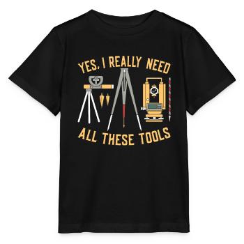 Vermessung Bauingenieur Landvermesser Geschenk - Stanley/Stella Kinder T-Shirt MINI CREATOR  - Schwarz - Vorne - Mikhail (115cm)