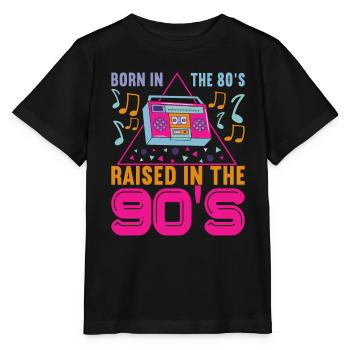 90s 90s 90s Party - Stanley/Stella MINI CREATOR Kids’ T-Shirt - black - Front - Mikhail (115cm)