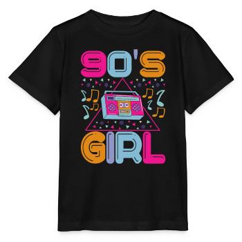 90s 90s 90s Party - Stanley/Stella MINI CREATOR Kids’ T-Shirt - black - Front - Mikhail (115cm)