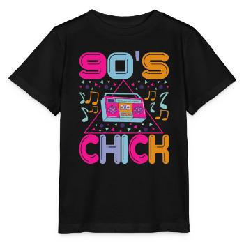 90s 90s 90s Party - Stanley/Stella MINI CREATOR Kids’ T-Shirt - black - Front - Mikhail (115cm)