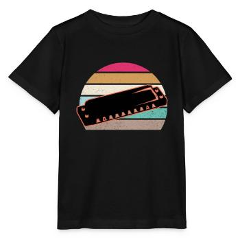 Harmonica - T-shirt bio MINI CREATOR Stanley/Stella Enfant - noir - Devant - Mikhail (115cm)
