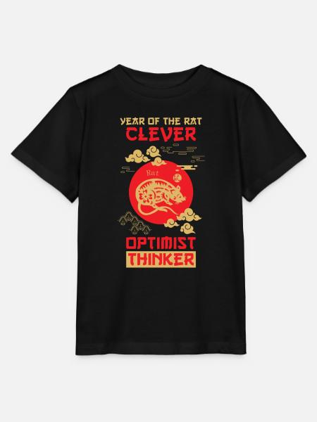 ratte Chinesisches Sternzeichen - Stanley/Stella Kinder T-Shirt MINI CREATOR - Schwarz