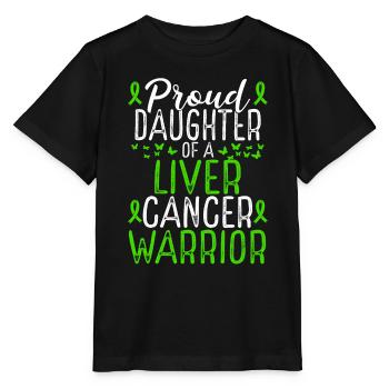Liver Cancer Awareness Movement Daughter Ribbon - Stanley/Stella Kinder T-Shirt MINI CREATOR  - Schwarz - Vorne - Mikhail (115cm)