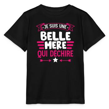 Je Suis Une Belle-Mère Qui Déchire - T-shirt bio MINI CREATOR Stanley/Stella Enfant - noir - Devant - Mikhail (115cm)