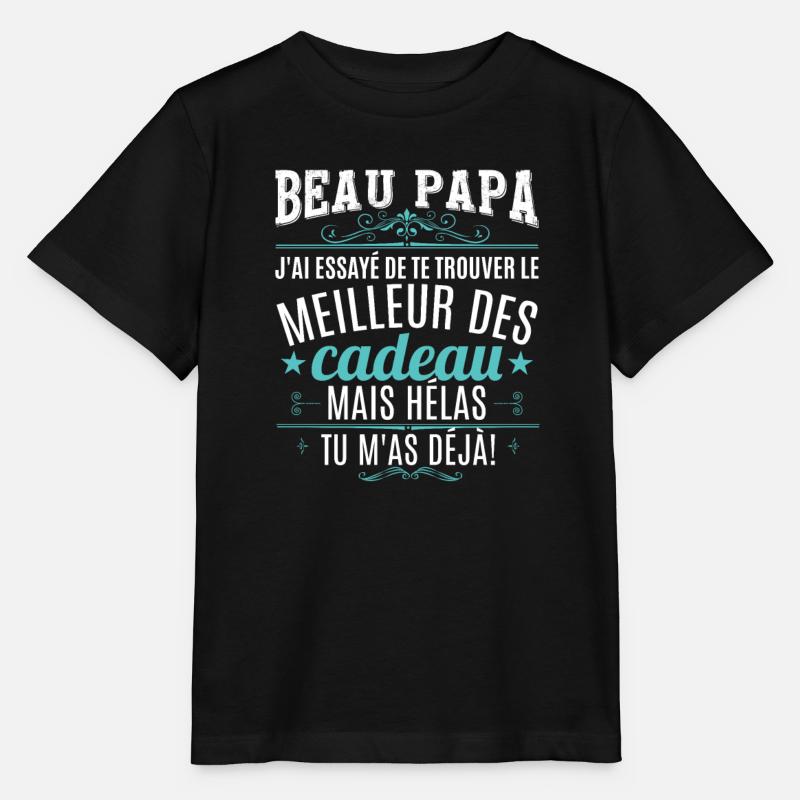 Beau Papa - T-shirt bio MINI CREATOR Stanley/Stella Enfant - noir