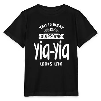 This is What an Awesome Yia-Yia - Stanley/Stella MINI CREATOR Kids’ T-Shirt - black - Front - Mikhail (115cm)