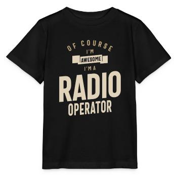 Radio Operator Job Occupation Birthday Worker - Stanley/Stella MINI CREATOR Kids’ T-Shirt - black - Front - Mikhail (115cm)