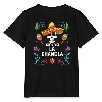 I Survived La Chancla Mexican Slippers Sandals - Stanley/Stella Kinder T-Shirt MINI CREATOR  - Schwarz - Vorne - Mikhail (115cm)