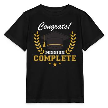 Mission de félicitations pour la remise des diplômes - T-shirt bio MINI CREATOR Stanley/Stella Enfant - noir - Devant - Mikhail (115cm)