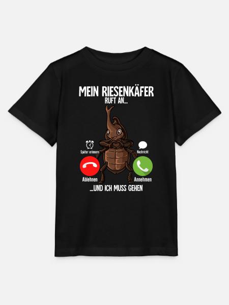 Mein Riesenkäfer Ruft An - Stanley/Stella Kinder T-Shirt MINI CREATOR  - Schwarz