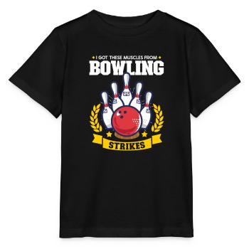 Équipe de bowling drôle Bowler Strike idée cadeau - T-shirt bio MINI CREATOR Stanley/Stella Enfant - noir - Devant - Mikhail (115cm)