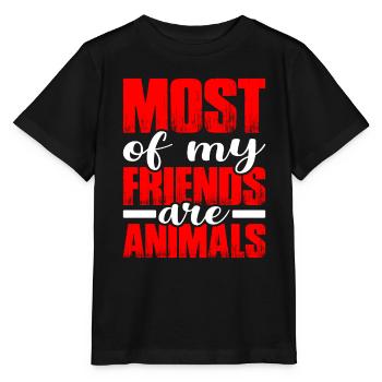 La plupart de mes amis sont des animaux - T-shirt bio MINI CREATOR Stanley/Stella Enfant - noir - Devant - Mikhail (115cm)